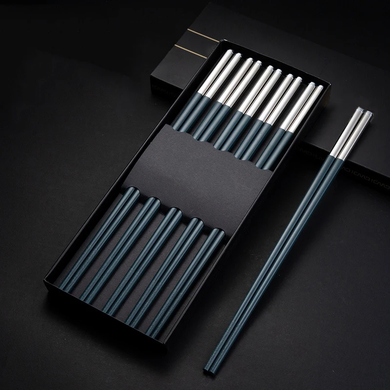 

5 пар, длинные палочки для еды из нержавеющей стали