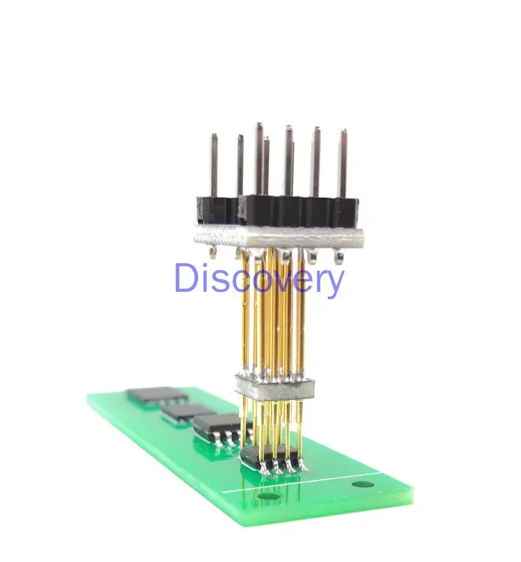 Фото Тестовый зонд-пробник Pogo Pin 1.27 для чипов SOP, WSON, SOIC, VSOP, SPI FLASH 8P с кабелем 30 см №2