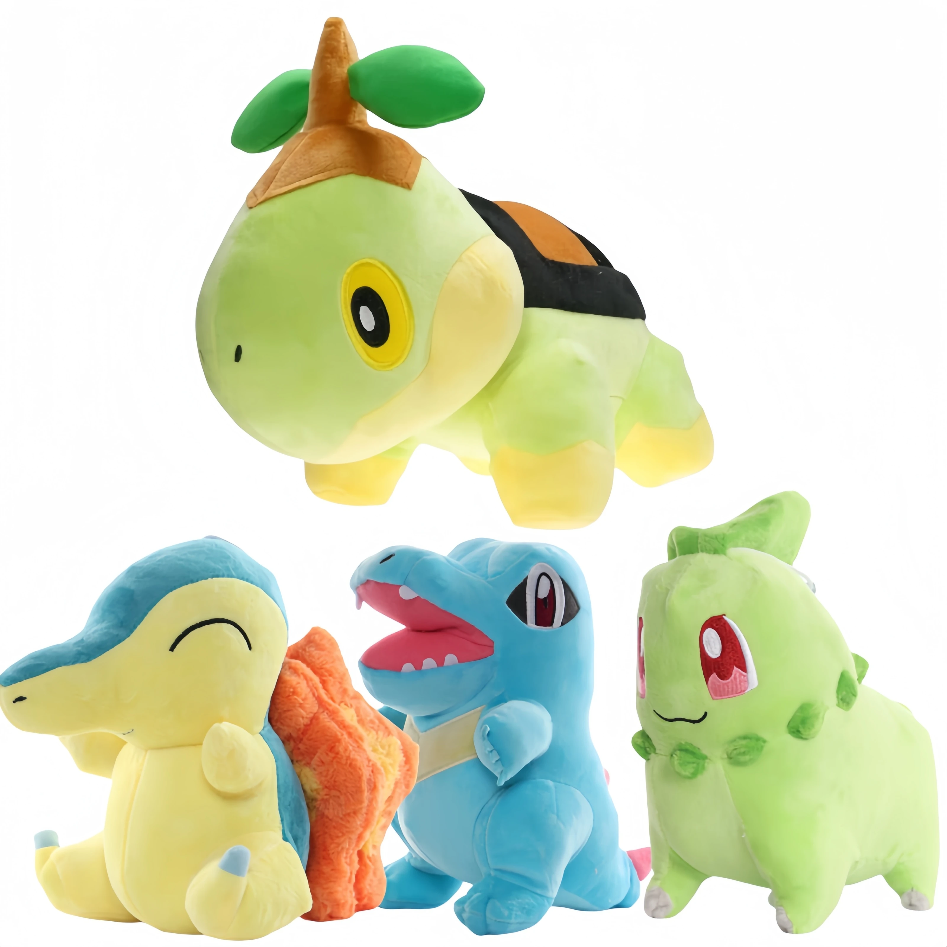 Покемон Пикачу с бриллиантами и жемчугом плюшевая игрушка Chikorita Turtwig Cyndaquil Totodile