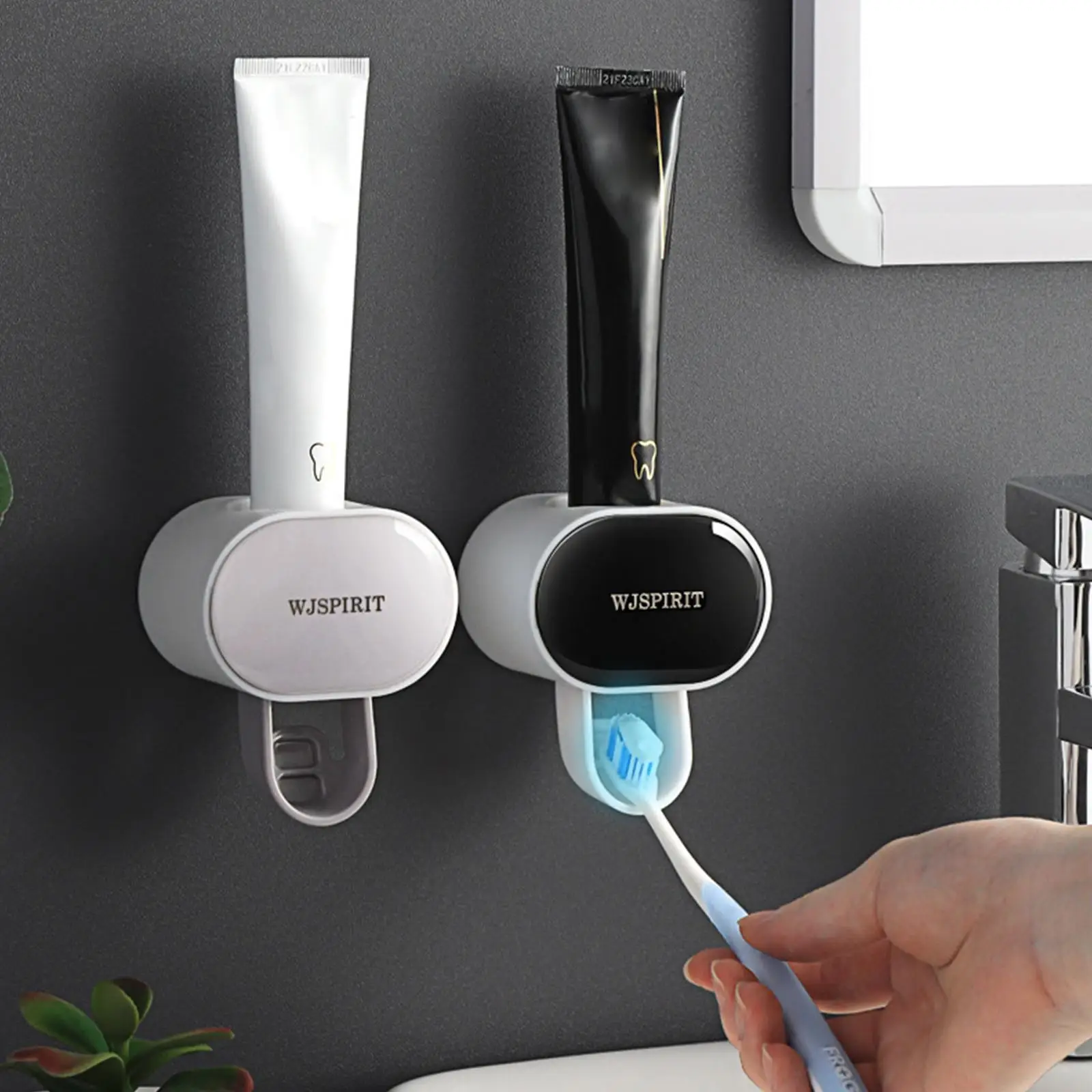

Automatic Toothpaste Dispenser Wall Mounted For Bathroom, Automatic Toothpaste Squeezer Punch-Free Toothpaste Holder