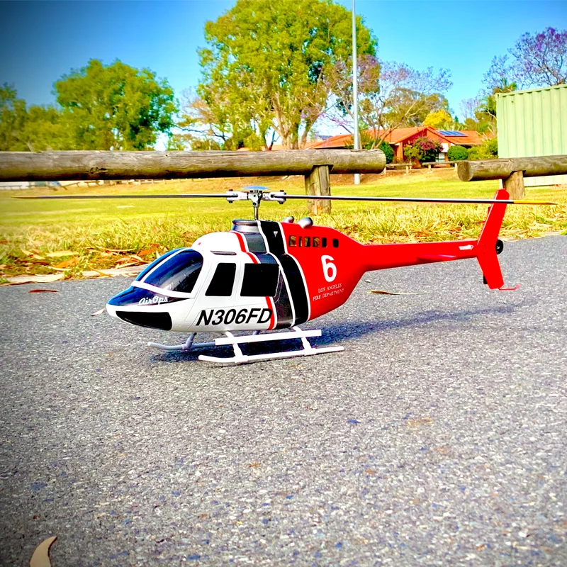 Flywing Bell 206 6CH  Brushless Scale GPS Helicopter Two Rotor Blade with H1 Flight controller PNP/RTF