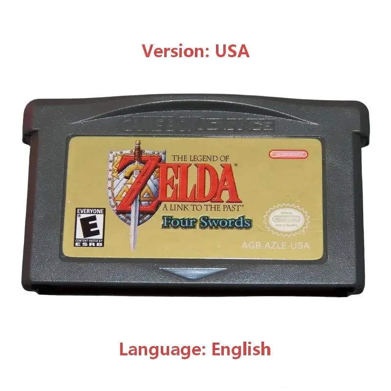 Фото Игровой картридж The Legend of Zelda для GBA, американская версия на английском языке, A Link to the Past, Four Swords, The Minish Cap, 2 версии на выбор. №1