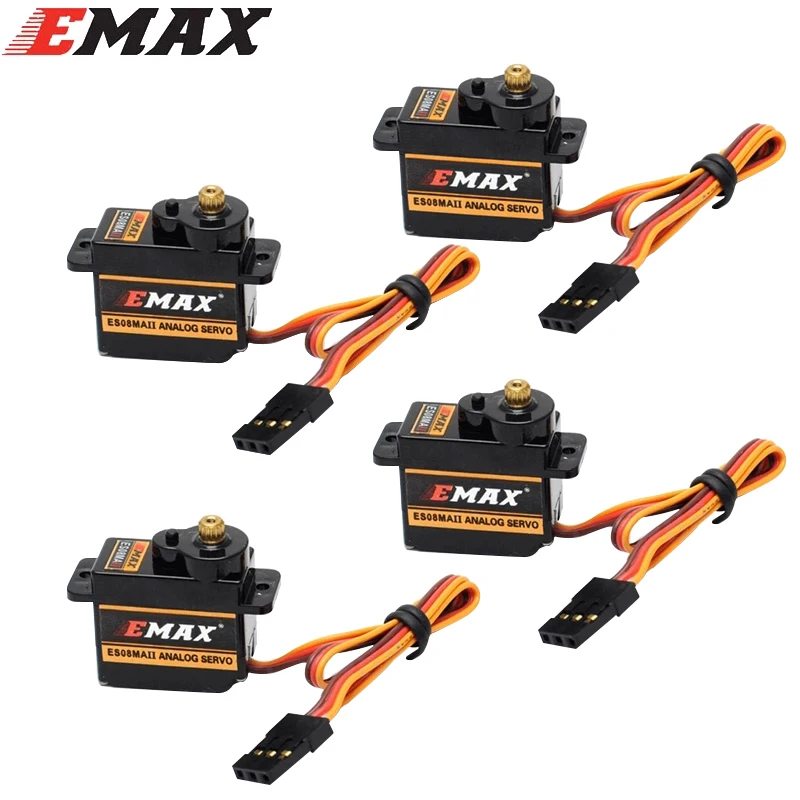 EMAX ES08MA ES08MAII 12g мини металлическая Шестерня Аналоговый сервопривод для Rc Хобби Автомобиль Лодка Вертолет Самолет радиоуправляемый робот Бесплатная доставка