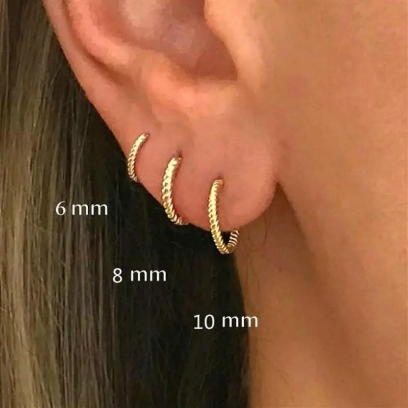 

1Piece Fashion Personality Cable Hoop Hug Earrings Women's Minimalist Cartilage Earrin for Girlfriends Gifts