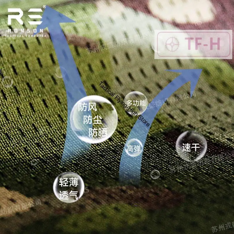 Камуфляжный сетчатый шарф на заказ маска для лица летняя сетчатая ткань тонкая