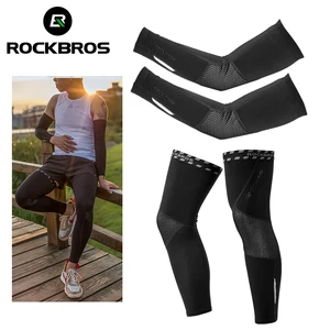 ROCKBROS велосипедные беговые Зимние флисовые теплые Рукава дышащие спортивные налокотники Чехлы для рук для фитнеса баскетбольные Налокотники