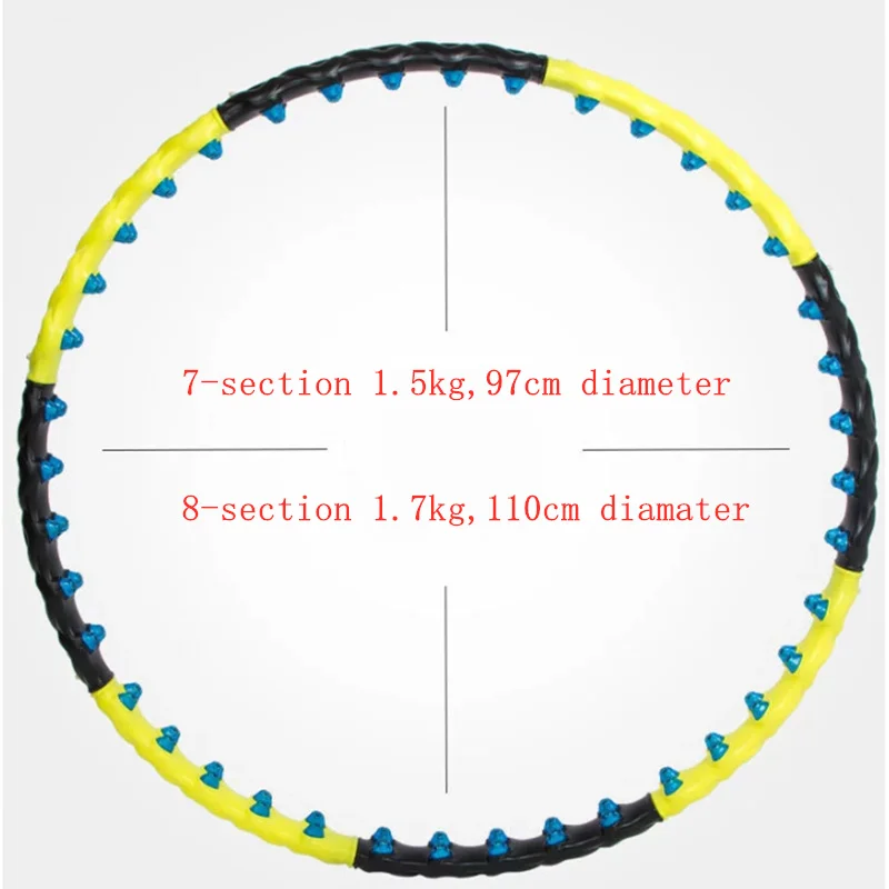 

Women Outdoors Detachable 7/8 Parts 2-Row Magnetic Fitness Circle Easy To Install Indoor Massage Exercise Workout Sports Tool