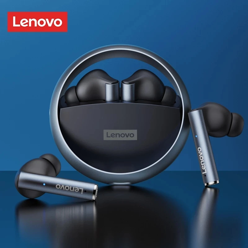 

Беспроводные Bluetooth-наушники Lenovo LP60, беспроводные наушники TWS, вращающиеся металлические наушники с кольцом, стерео наушники с низкой задерж...