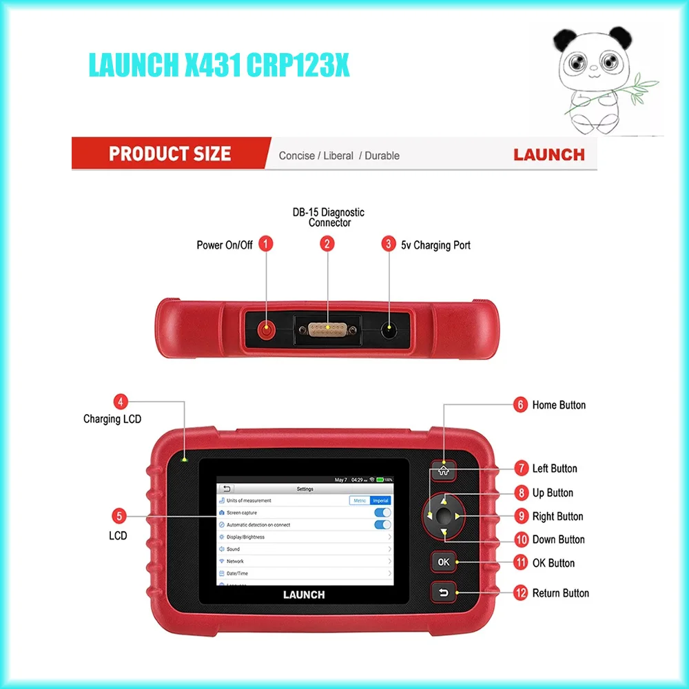

OBD2 Diagnostic Tools LAUNCH X431 CRP123X Obd2 Auto Scanner Engine Abs Airbag Srs AT Code Reader Free Update Automotive Tools
