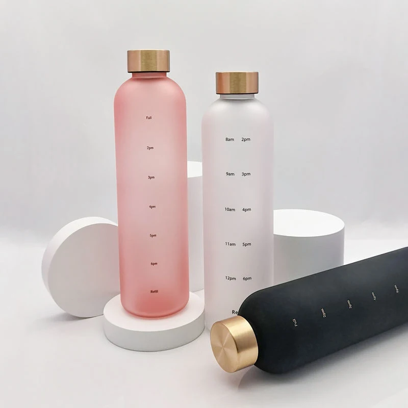 32oz Water Bottle With Scale Marker Motivational Reusable Fi