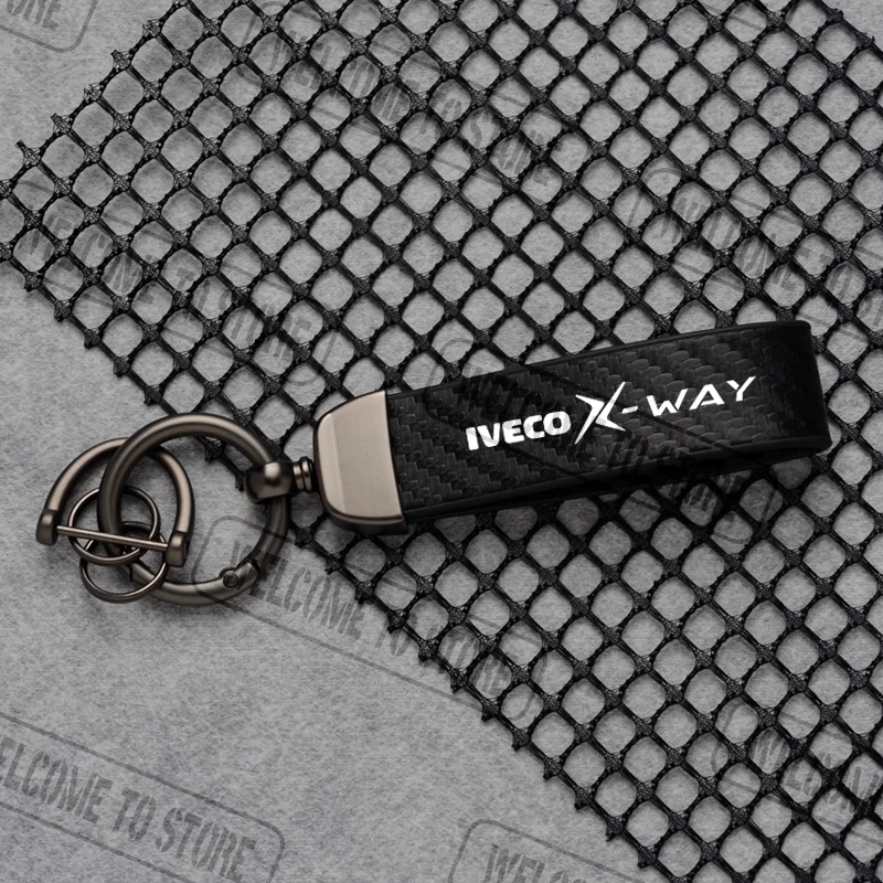 

Для IVECO S-WAY T-WAY X-WAY логотип Stralis Trakker Tector кожаный автомобильный брелок из углеродного волокна пряжка в форме подковы ювелирные аксессуары