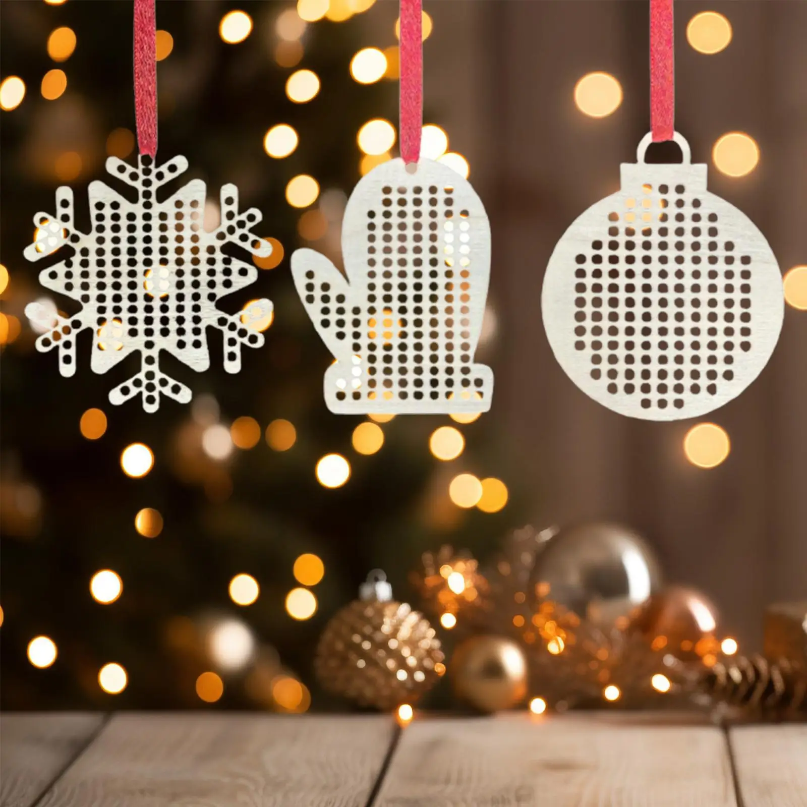 3 шт. деревянные наборы для вышивки крестом детей рождественские педанты сделай