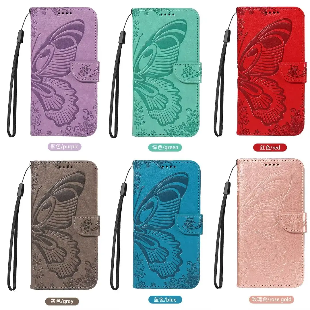 Кожаный флип-чехол с бабочкой для Apple iPhone 15 16 14 11 12 13 Pro Max XS XR 8 Plus роскошная сумка