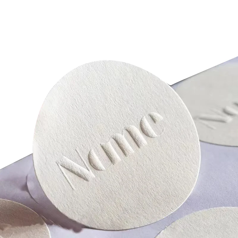 

Custom Paper Emboss stickers with logo Fold Foil Sticker