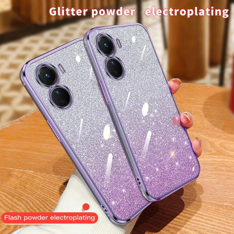 Мягкая Блестящая задняя крышка для VIVO Y16 Y11S Y12 Y12i Y12S Y12G Y12A