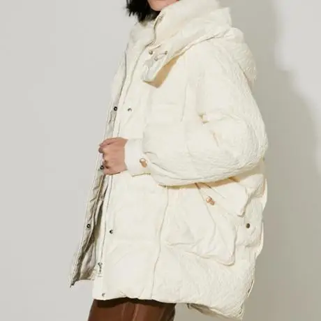[Эксклюзивно для Miss Guan] 90 Бархатный белый утиный пуховик