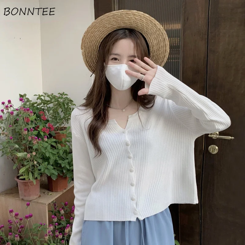 

Cardigan Women Long Sleeve Spring Sweet 7 Colors Females Lovely Ins Girlish Prevalent Korean Style Harajuku Knitwear New Arrival