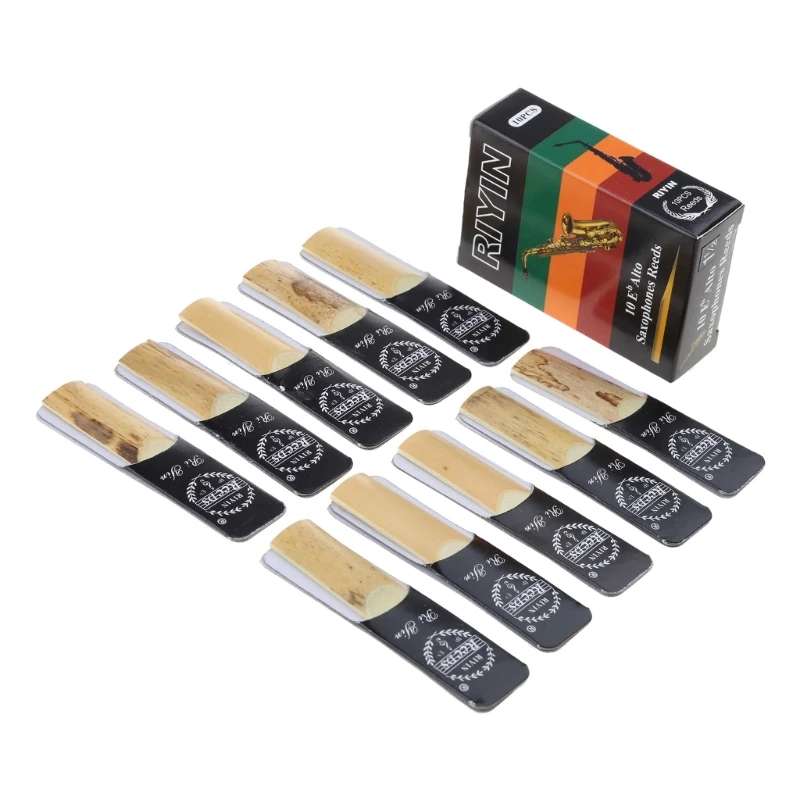 

10PCS Alto bE Saxophone Reeds 2-1/2 Reeds for Clarinet, Soprano and Alto Sax