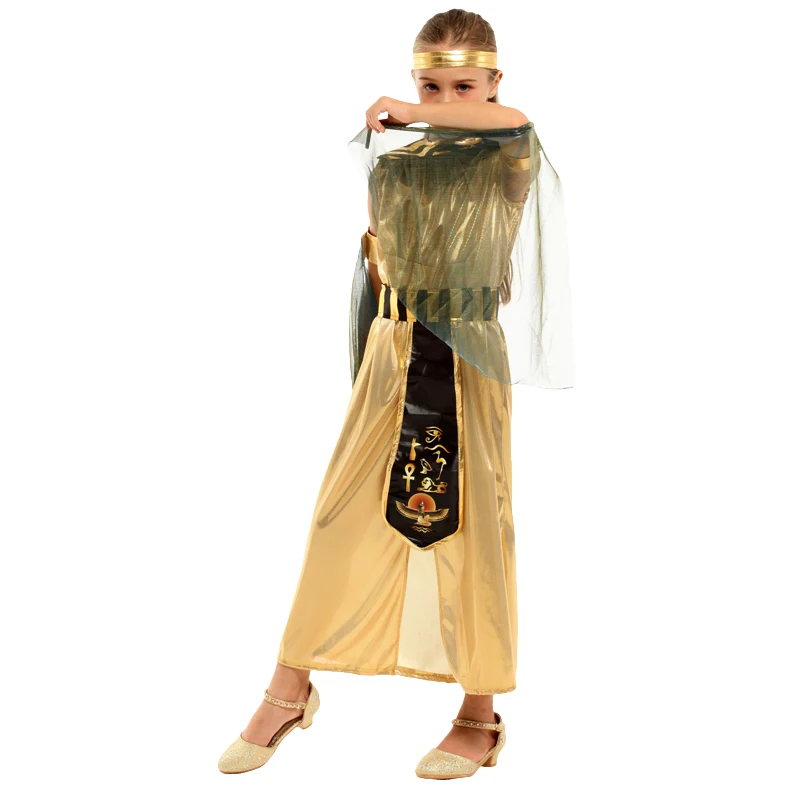 Детская одежда на Хэллоуин Египетский Король Фараон с шляпой набор для показа