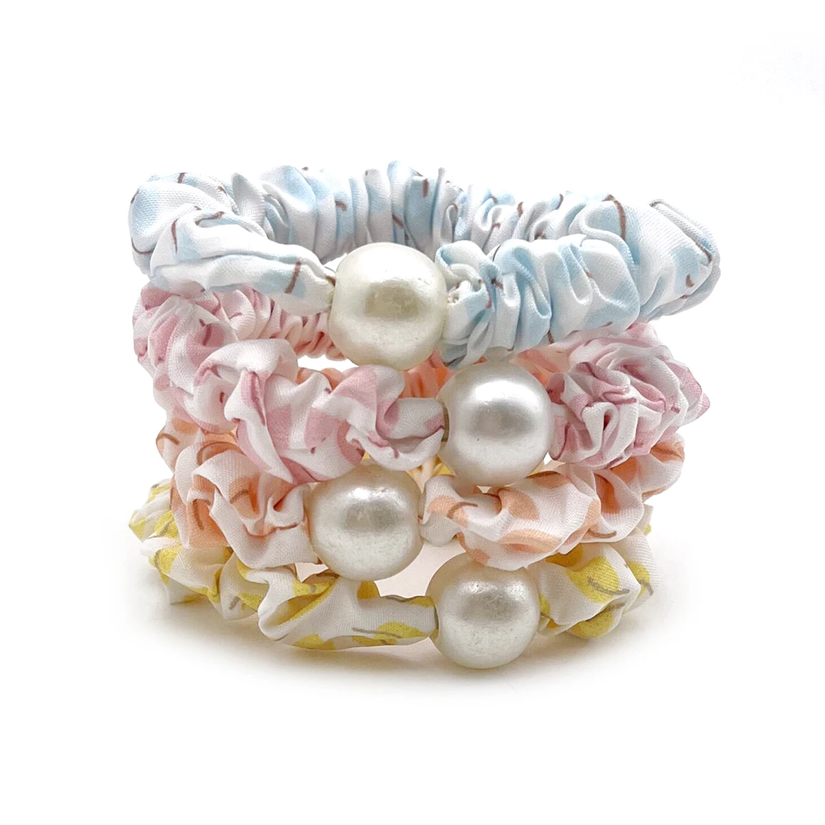 4 шт./комплект женские резинки для волос с искусственным жемчугом