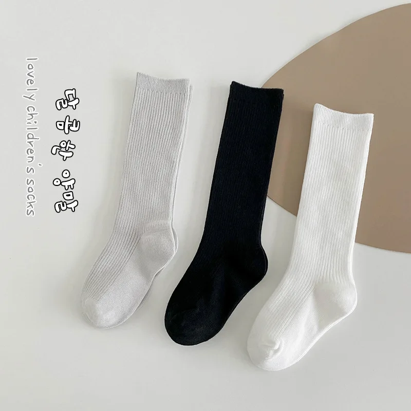2 пары/партия однотонные носки из хлопка на Возраст 3-12 лет