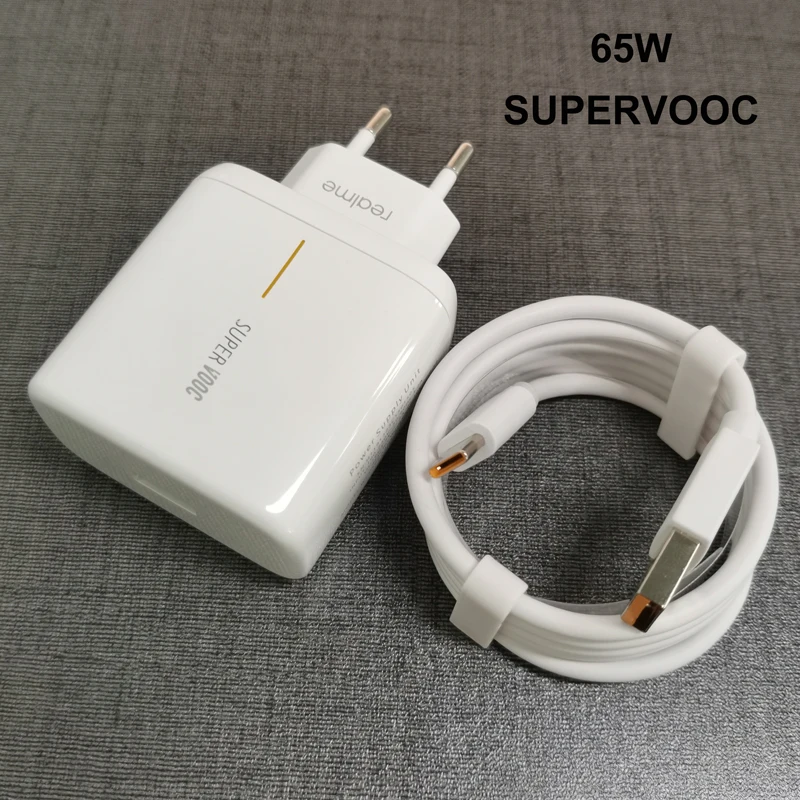 65 Вт SUPERDART Realme быстрое зарядное устройство 6A Тип C кабель EU ...