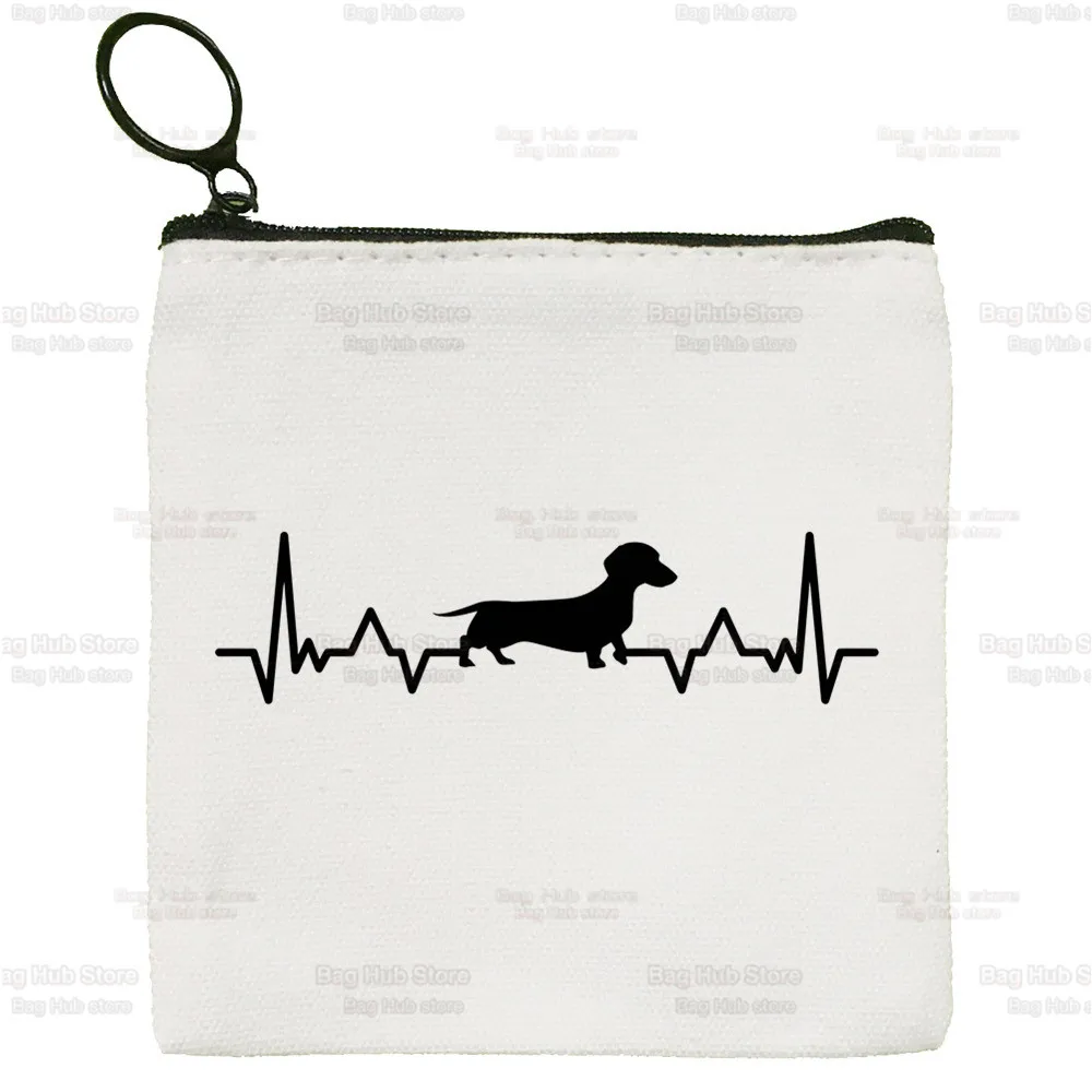 Anatomy Dachshund Dog I Do What I Want Cute Mini Coin Purse Canvas Student Wallet Coin Case Zipper Hand Female Key Case