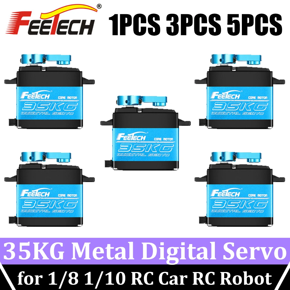 Металлический цифровой сервопривод FEETECH 5 шт. 3 водонепроницаемые сервоприводы 35