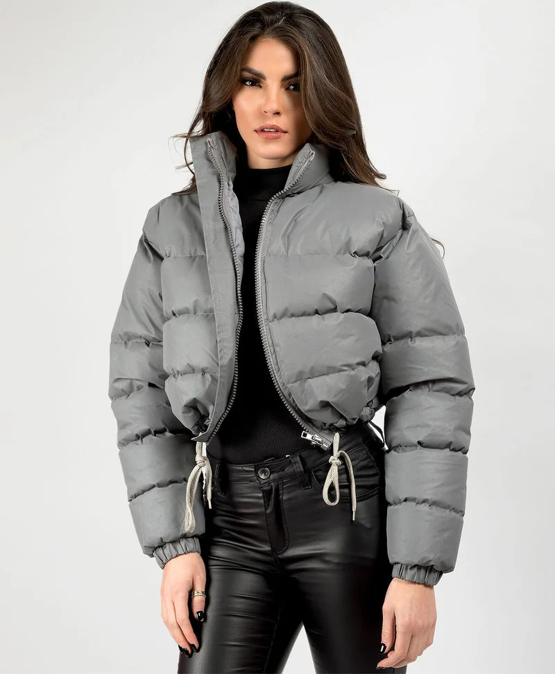 2021 Winter Collar Simple Casual Cotton-padded Jacket Joker Solid Color Ladies Short Bread Jacket Bubble Coat Women Winter
