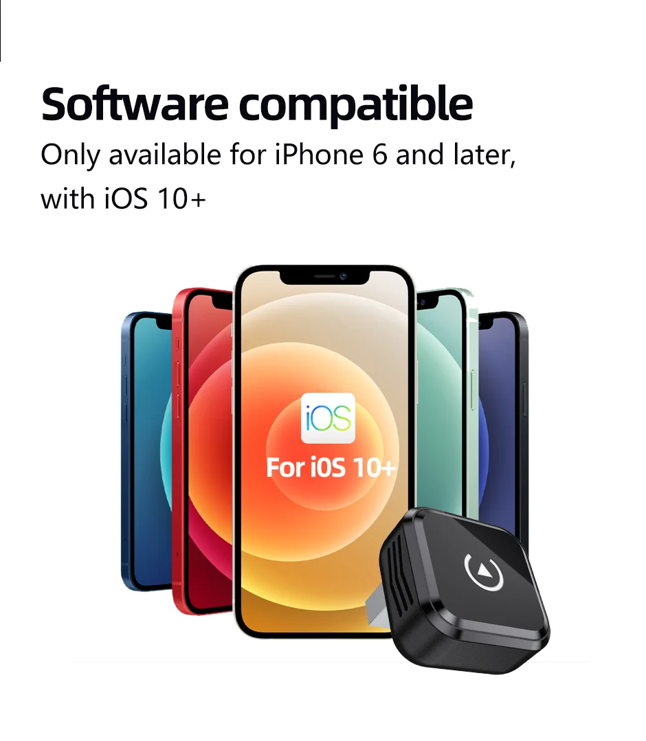 2 в 1 проводной-беспроводной адаптер CarPlay Plug & Plug с автоматическим подключением преобразует для проводных автомобилей, совместимый с iPhone и Android-черный (art.: 3920cf27972f6) - 3920cf27972f6