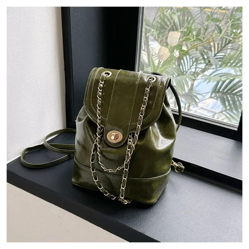 Корейский мини-рюкзак в весенне-летнем стиле меньшинств с цепочкой женский