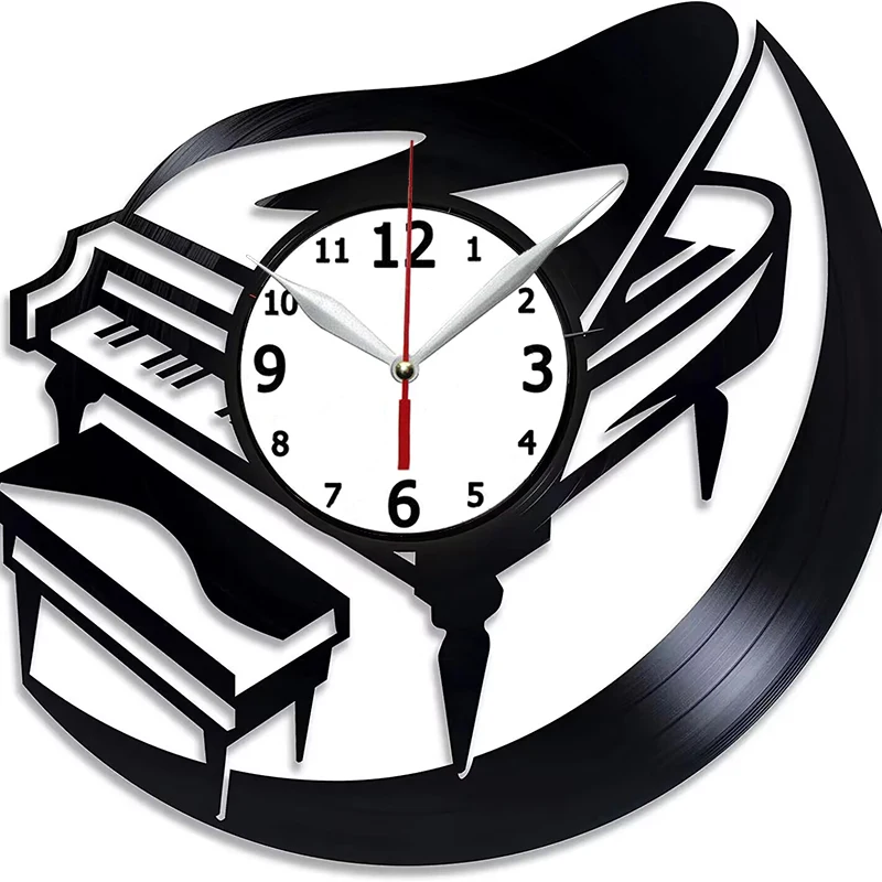 

Виниловые настенные часы с пианино фортепиано виниловые часы фортепиано классические музыкальные настенные часы винтажное пианино винило...