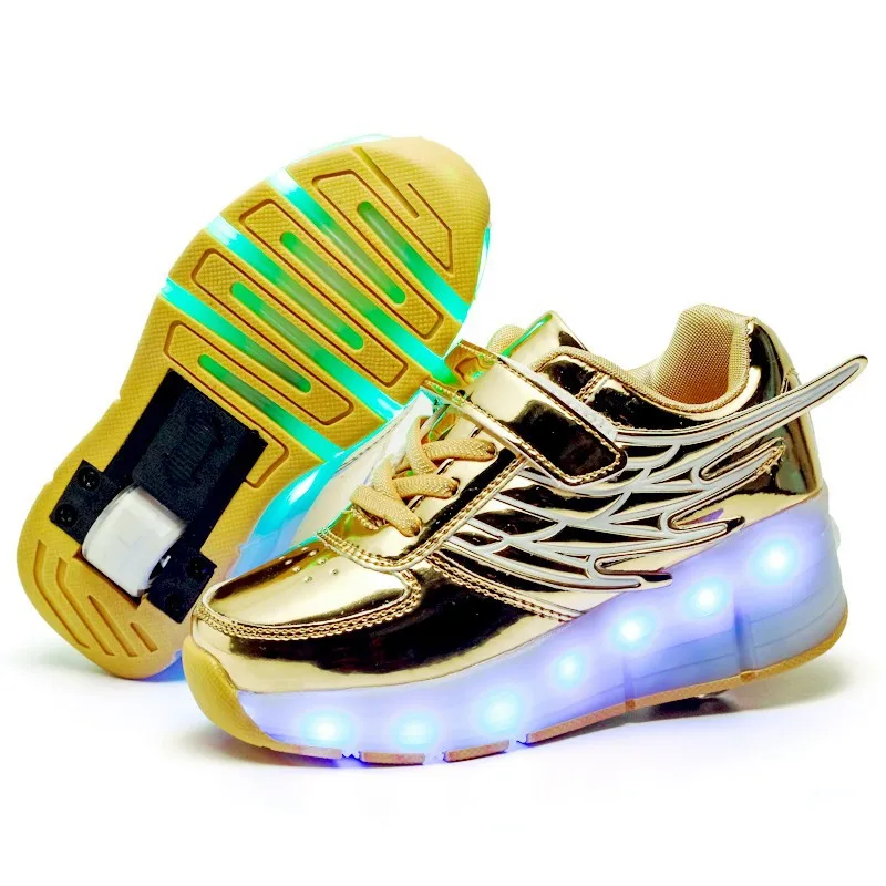 

Kids Roller Skates Shoes 2 Wheels Skating Sneaker Shoe Breatheable Child Outdoor