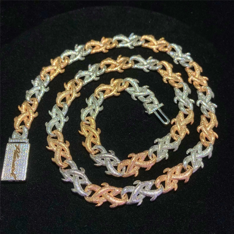 

Новая головка с пуговицами, инкрустированная муассанитом светильник Золотая шипа, инкрустированная бриллиантом, серебро 925 пробы, кубинска...