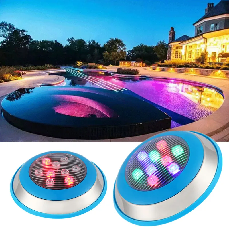 LED Underwater Lights Wall Light Low Voltage 12v Colorful Spotlights Led Pool Lights Pool Fountain Spotlight 54W 72W IP68 Lamp