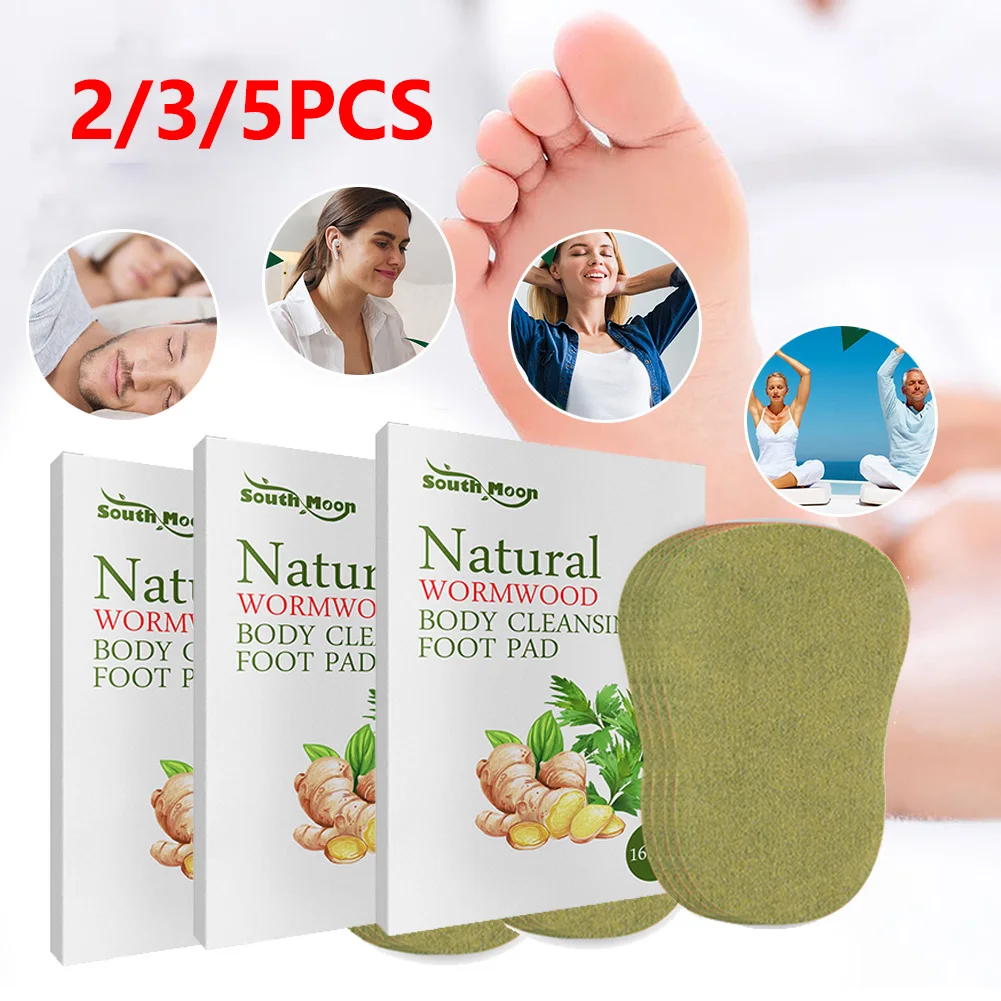 

16-80Pcs Detox Foot Patches Natural Wormwood Body Cleansing Foot Pads Self Heating Patch Winter Keep Joint Warm for Foot Care