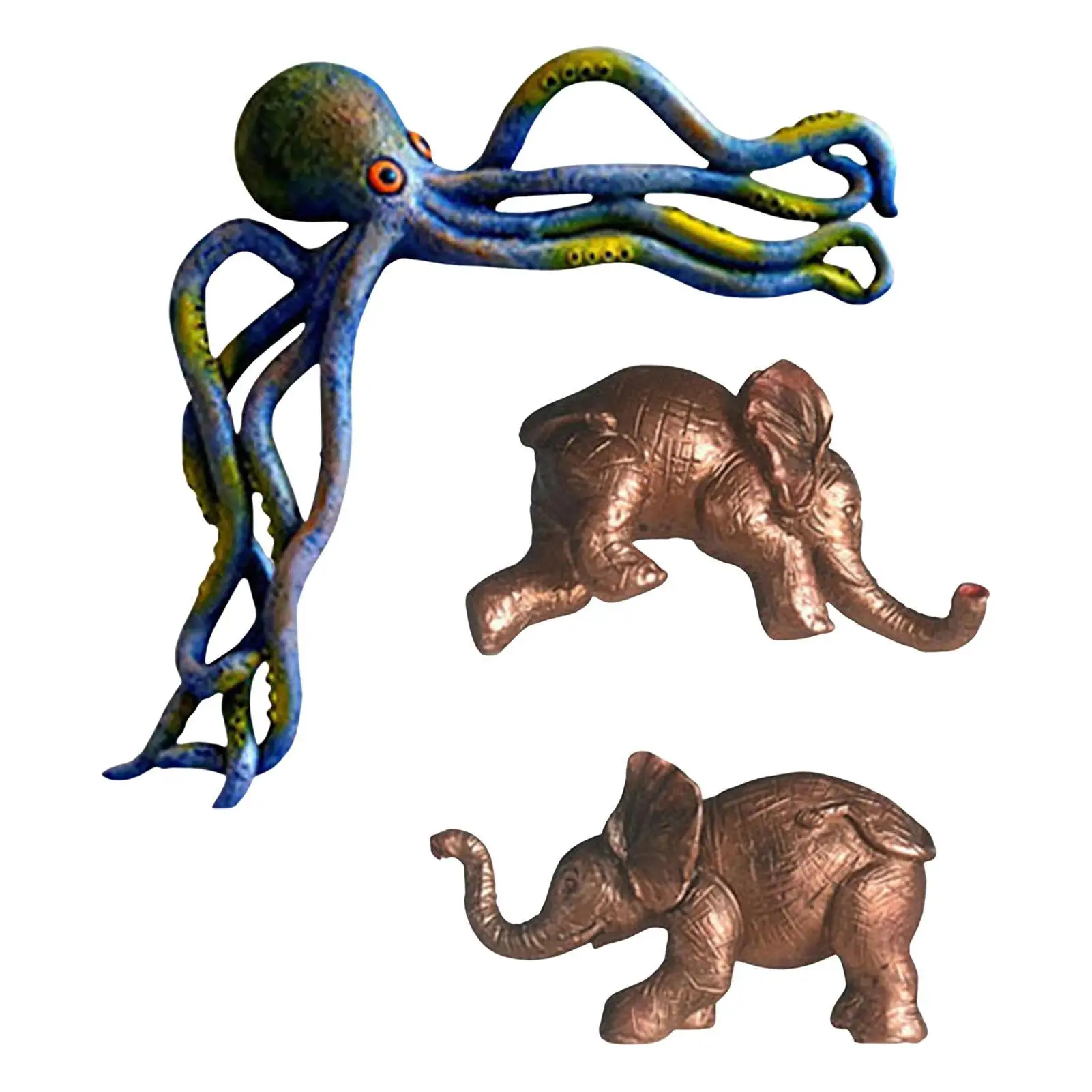 

Elephant Sitter Resin Figurines Set of 2 Mother and Baby Statue