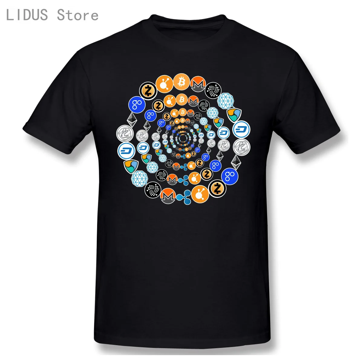 

Cryptocurrency T-shirt Ethereum Bitcoin Litecoin Crypto Set Crypto Network Blockchain Technology OmiseGo Qtum T-Shirt Tee Tops