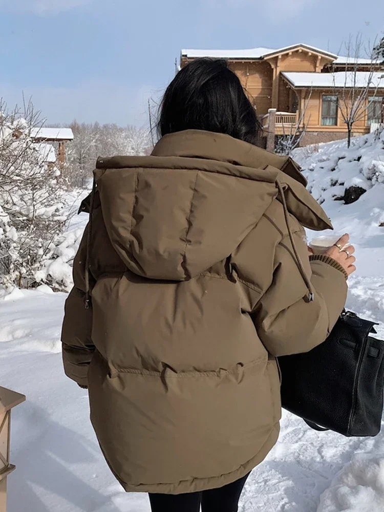 Пальто женское с хлопковой подкладкой свободная парка в Корейском стиле