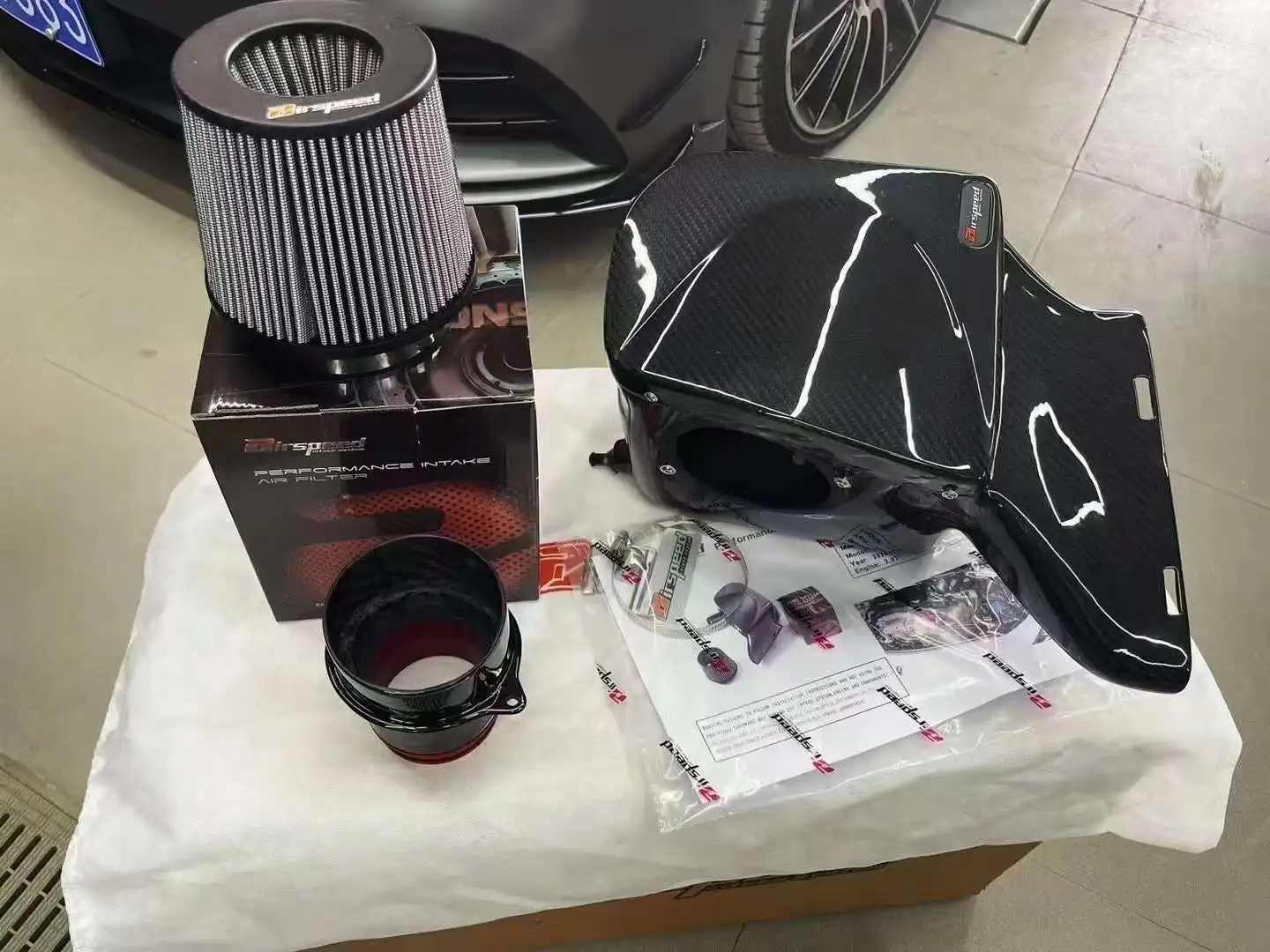 Airspeed авто системы двигателя 100% сухое углеродное волокно Система впуска