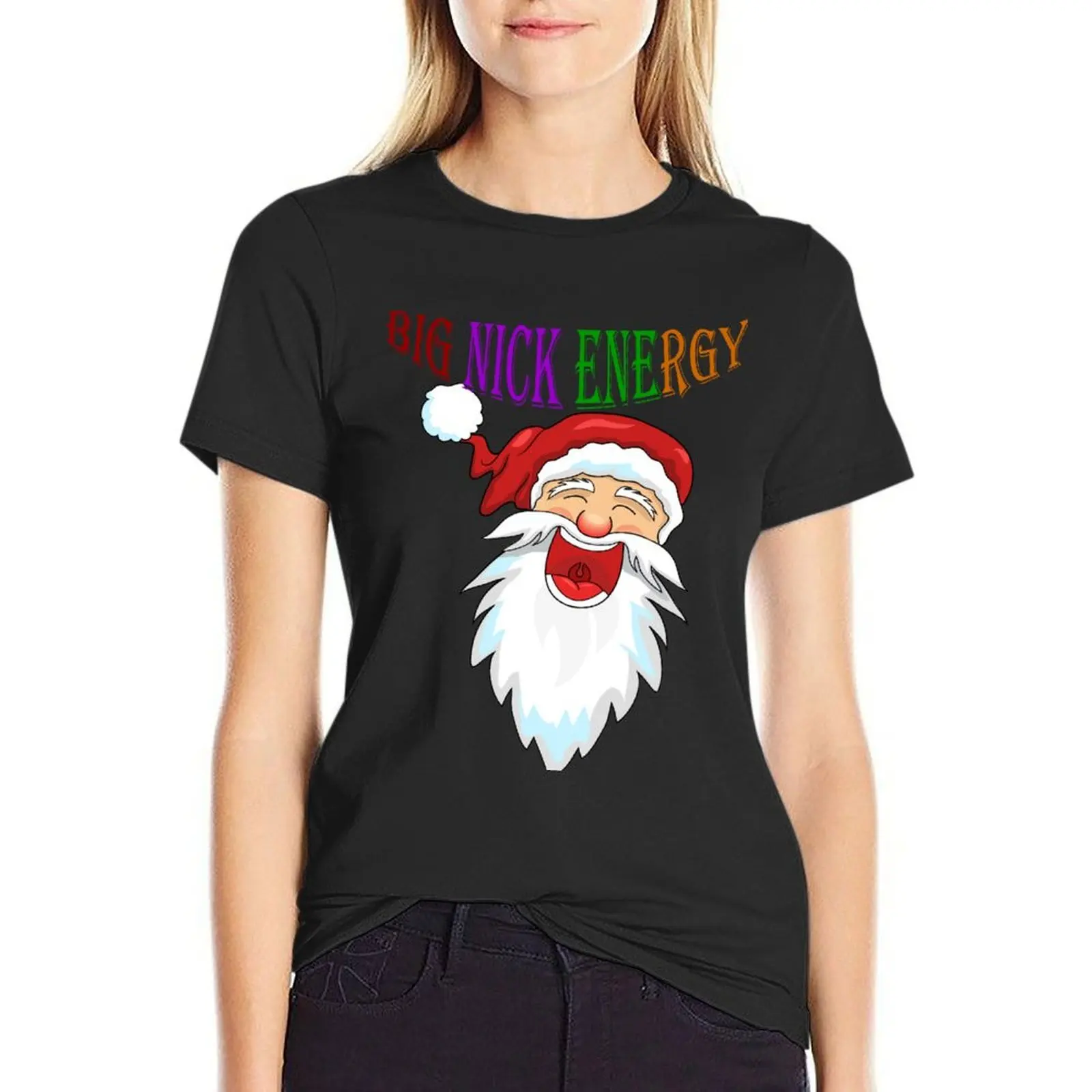 Большой Ник энергия Большая футболка Ника винтажная одежда женская дизайнерская