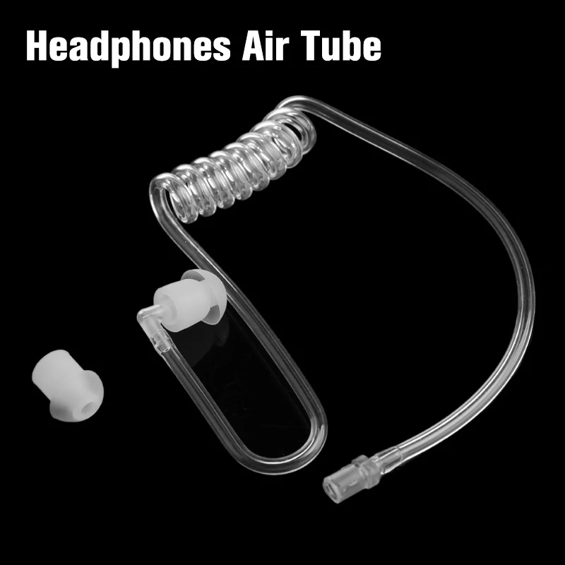 

Acoustic Radiation Protection Anti-Radiation FBI Headphones Air Tube Handsfree Earphone With Microphone Volume Control Ear Hook