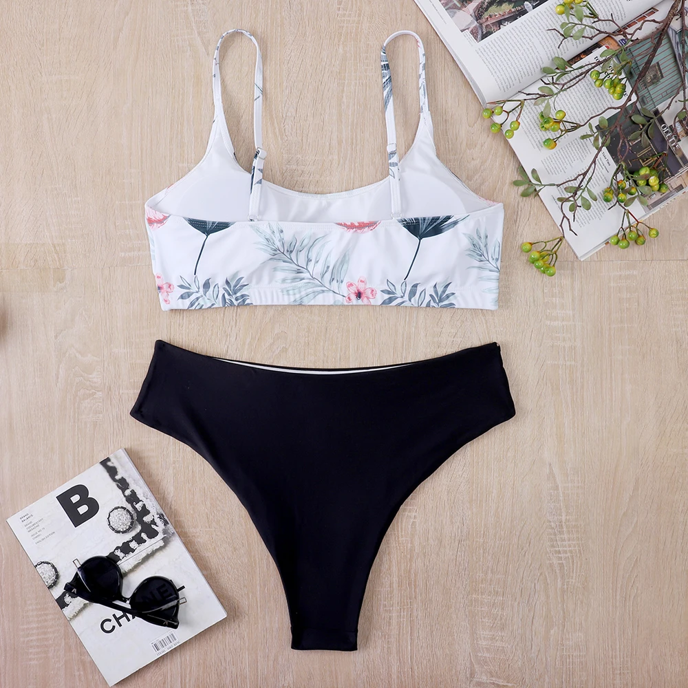 Новинка 2022 женский купальник-бикини с высокой талией большой размер |