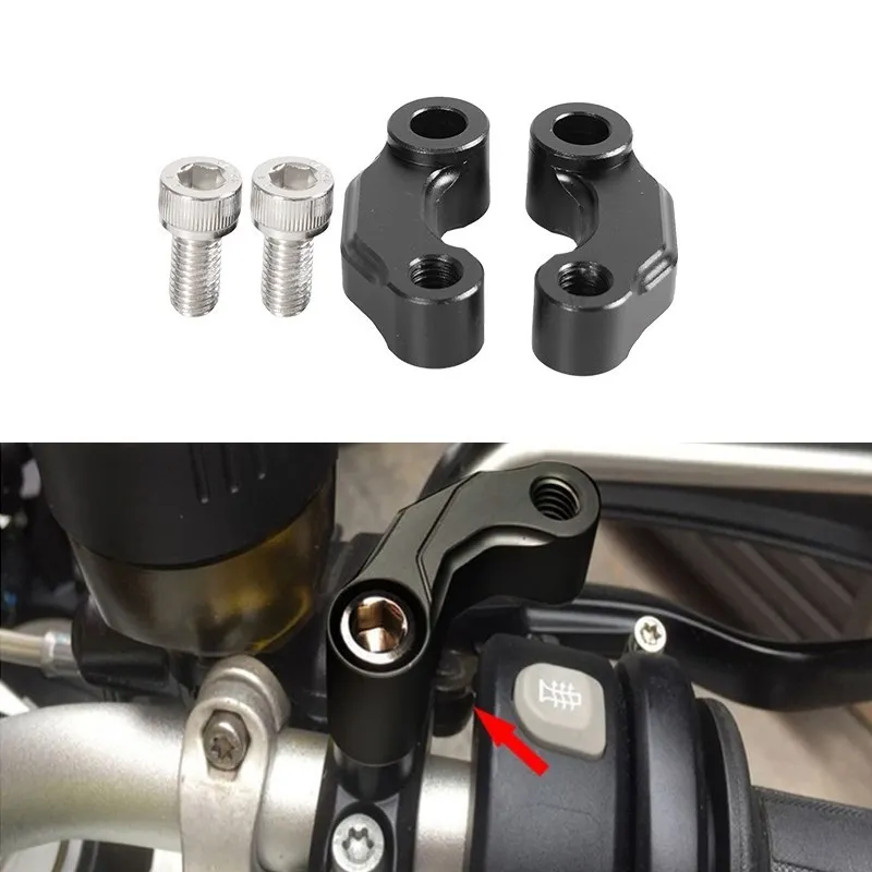 Motorcycle Mirror Riser Extension Bracket Adapter For BMW R1200GS LC/Adv 2013-2018 R NineT/R1200R 2015-2016 Aluminum Alloy Parts images - 6