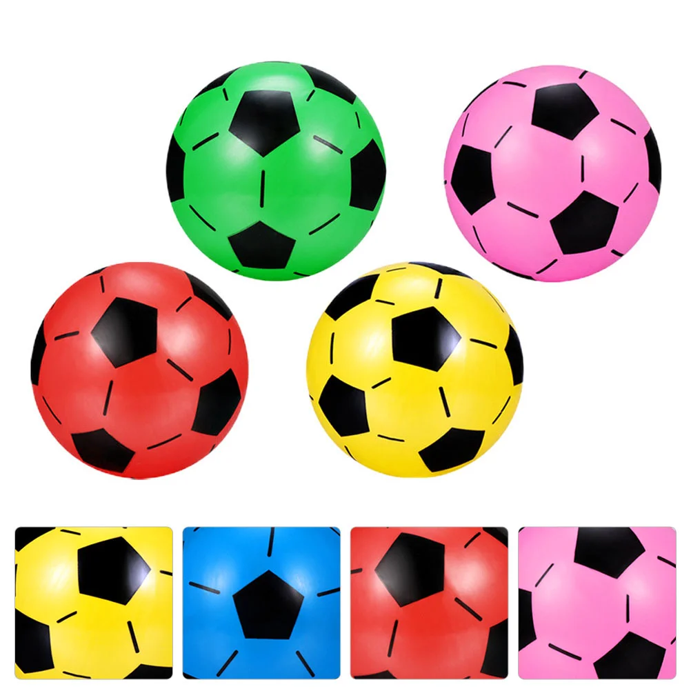 4 шт. надувной мяч, Детская футбольная игрушка, Летние Красочные футбольные мячи, пластиковые игры