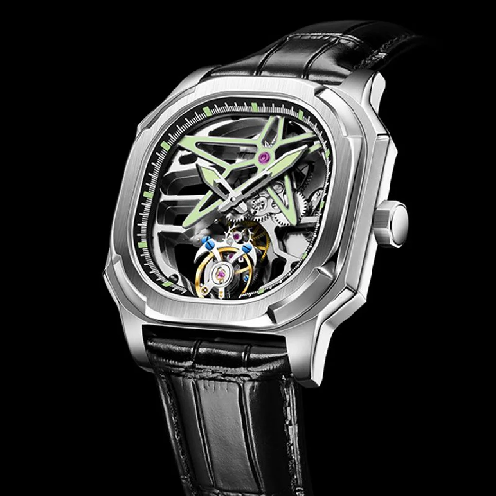 

AESOP Tourbillon Diamond Skeleton Mens Mechanical Sports Wrist Watches Top Brand Luxury Waterproof Luminous Watch for Men 2022 A