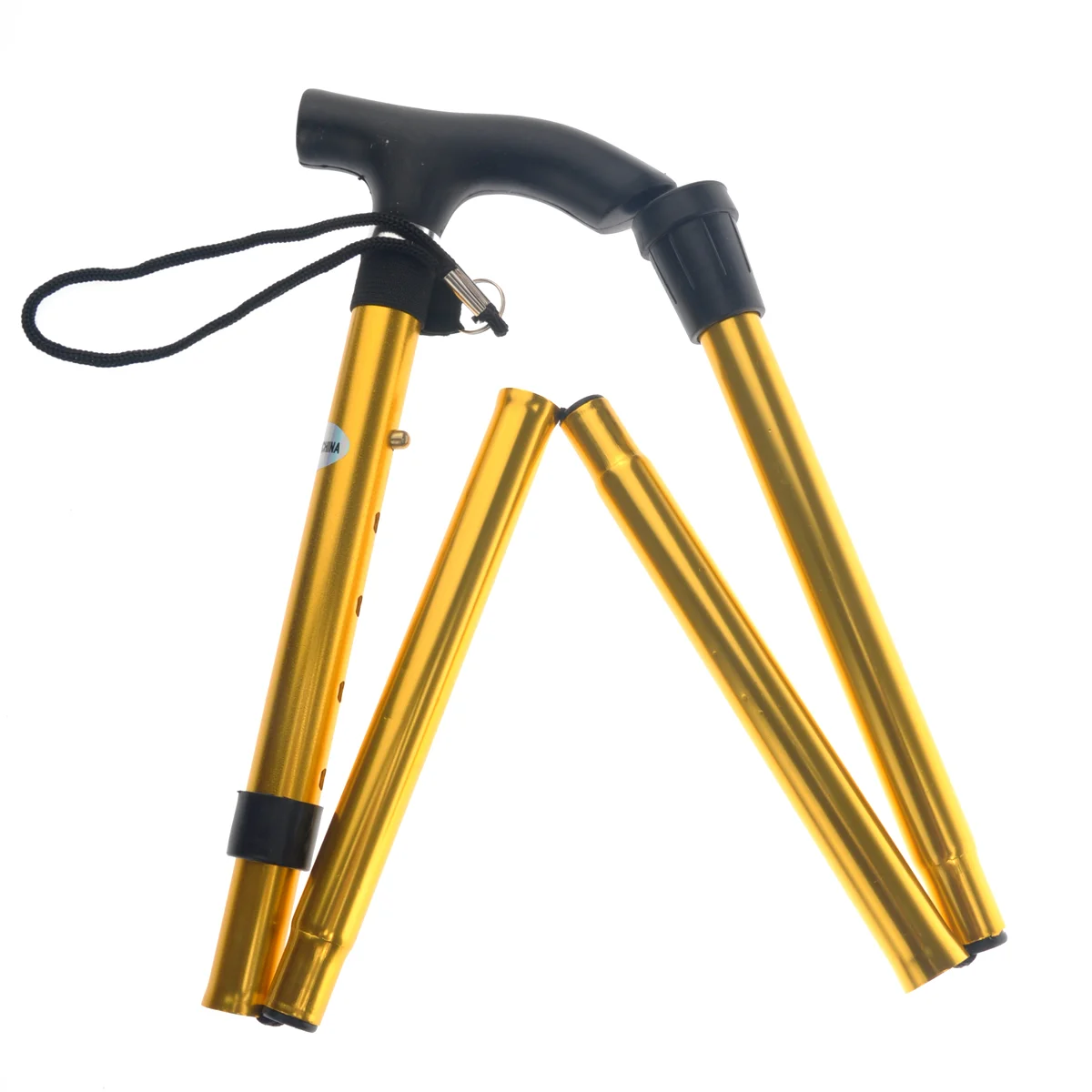 Нескользящая складная трость из алюминиевого сплава с регулируемой высотой