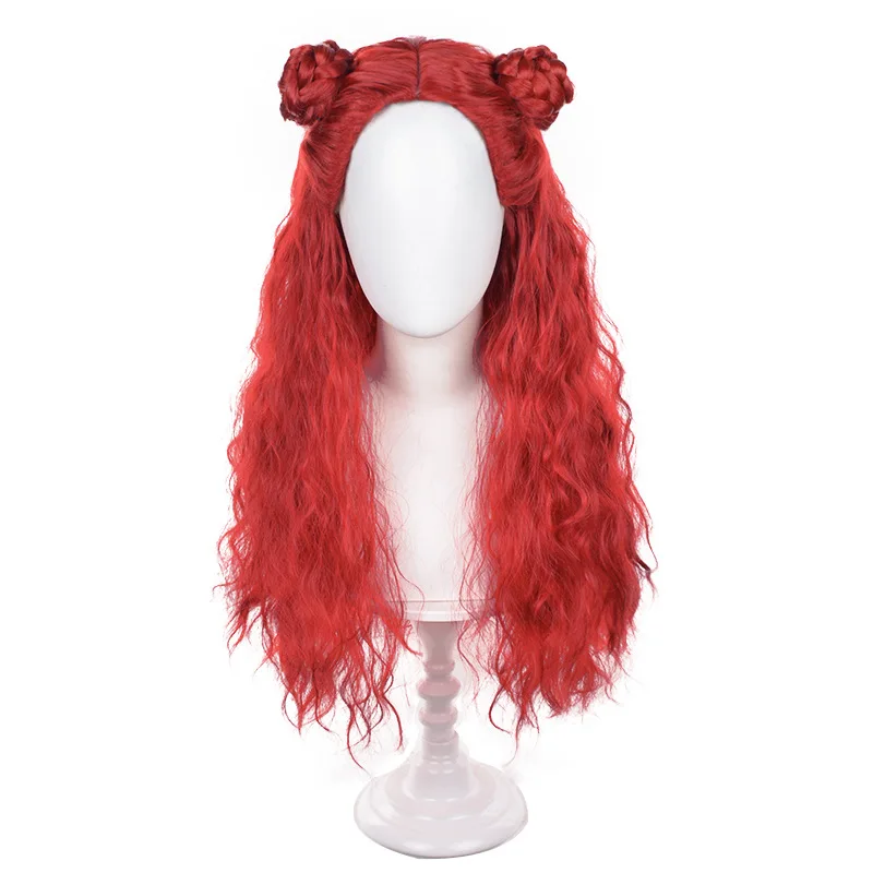 Нащадки 4: Восстановление красного парика для косплея плетеные волосы длина 70 см