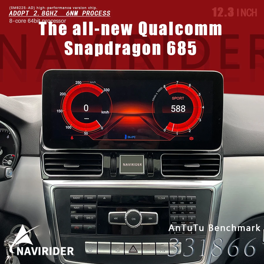 12 3-дюймовый экран Android для Benz Gl350 Gls450 Gls400 Gls63 Gls550 GLS GLE Ml400 W166 Gle400 GPS Автомобильный