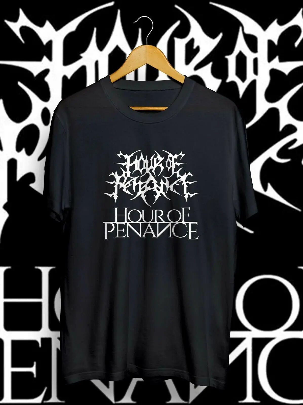 

Tshirt Rome technical death metal band Hour of Penance Casual Black Color!!